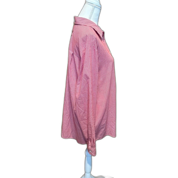 Karen Scott Holiday Christmas Button Down Top XL Red Check Snowman Penguins - Picture 4 of 10